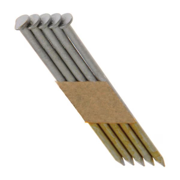 Collated Framing Nail, 3 in L, Hot Galvanized, Clipped Head, 30 Degrees, Grip-Rite, Mfr#: GRSP10DRHG